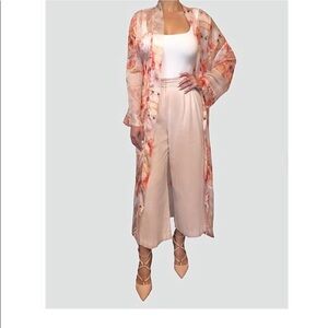 Betsy Moss Terry Duster Kimono: Chiffon oversized kimono duster